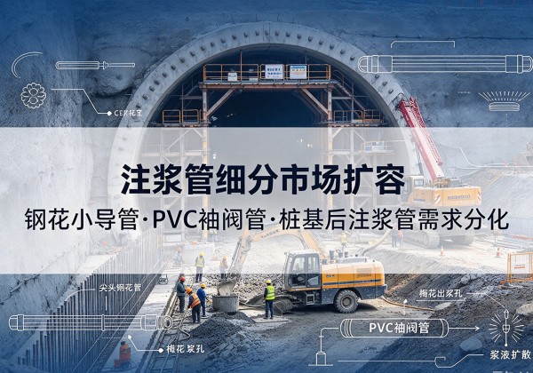 芝罘注浆管细分市场扩容，隧道钢花小导管、PVC 袖阀管、桩基后注浆管需求分化